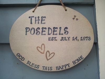Hanging Plaque Price varies by size and letters